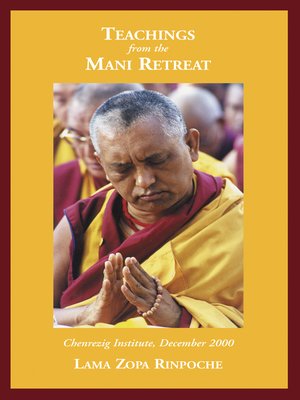 cover image of Teaching from the Mani Retreat